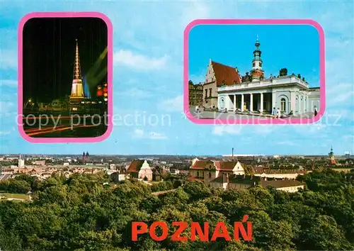 AK / Ansichtskarte Poznan_Posen Stadtpanorama Gebaeude Saeule Poznan Posen