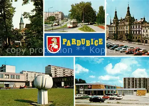 AK / Ansichtskarte Pardubice_Pardubitz Stadtansichten Gebaeude Denkmal Pardubice Pardubitz