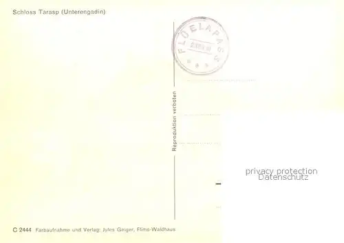 AK / Ansichtskarte Tarasp Schloss Tarasp