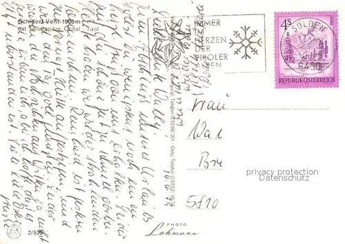 AK / Ansichtskarte Vent_Tirol Talleitspitze Vent_Tirol