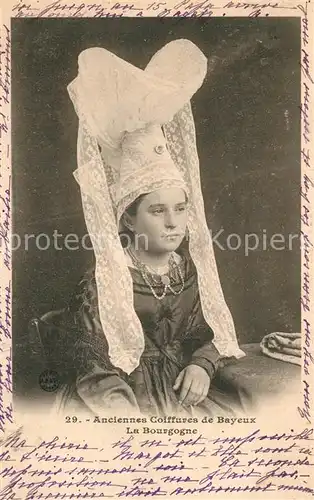 AK / Ansichtskarte La_Bourgogne Anciennes Coiffures de Bayeux La_Bourgogne