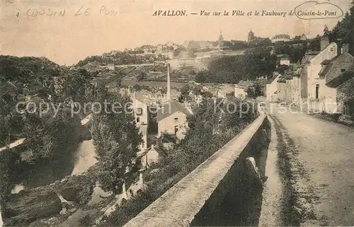 AK / Ansichtskarte Avallon Vue sur la Ville et le Faubourg Cousin le Pont Avallon