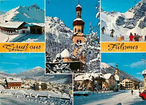 AK / Ansichtskarte Fulpmes_Tirol Panoramarestaurant Kreuzjoch Skizentrum Schlickeralm Pfarrkirche Fulpmes Tirol