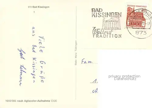 AK / Ansichtskarte Bad_Kissingen  Bad_Kissingen