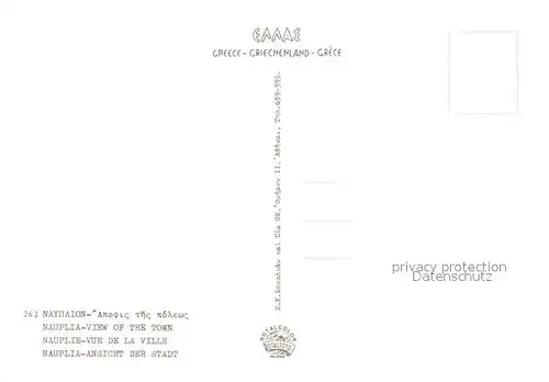 AK / Ansichtskarte Nauplia_Nauplion Blick zur Stadt Festung Nauplia Nauplion