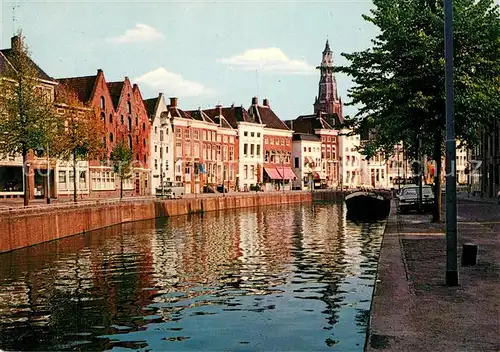 AK / Ansichtskarte Groningen Hoge der A Kanal Groningen