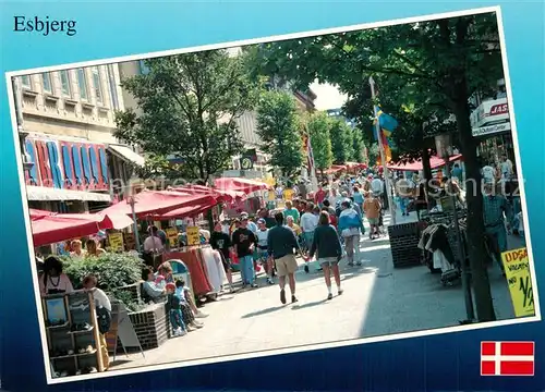 AK / Ansichtskarte Esbjerg Kongensgade Fussgaengerzone Strassencafes Esbjerg