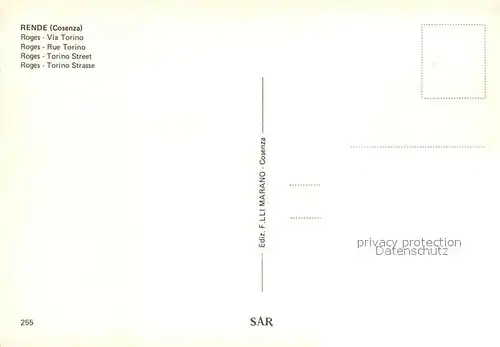 AK / Ansichtskarte Rende_Cosenza Roges Via Torino 