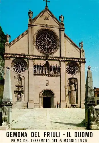 AK / Ansichtskarte Gemona_del_Friuli Il duomo prima del terremoto del 6 Maggio 1976 Gemona_del_Friuli