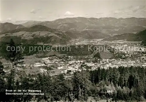 AK / Ansichtskarte Bruck_Mur Panorama Gesamtansicht mit Hochschwab Bruck_Mur