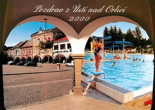 AK / Ansichtskarte Usti_nad_Orlici_Pardubicky_kraj Namesti Plovarna Platz Freibad Usti_nad