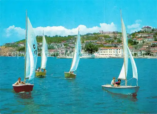 AK / Ansichtskarte Ohrid Segeln Segelboote Ohrid