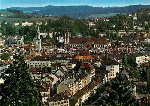 AK / Ansichtskarte St_Gallen_SG Stadtpanorama mit Kirchen St_Gallen_SG