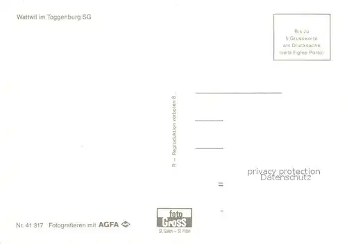 AK / Ansichtskarte Wattwil Panorama Wattwil