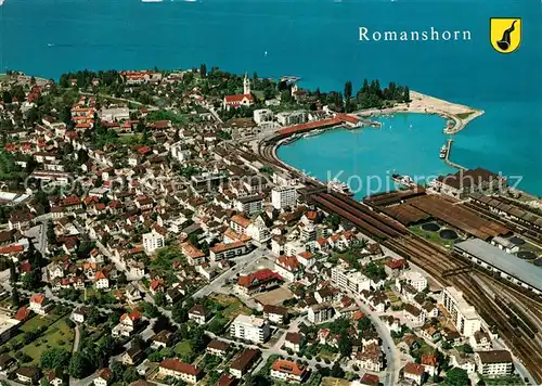 AK / Ansichtskarte Romanshorn_TG Hafen Bodensee Fliegeraufnahme Romanshorn TG