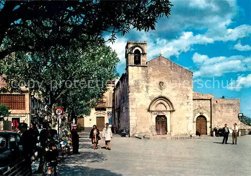 AK / Ansichtskarte Taormina_Sizilien Piazza IX Aprile e Chiesa Sant Agostino Taormina Sizilien