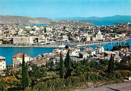 AK / Ansichtskarte Chalkis_Chalkida Stadtpanorama mit Bruecke 