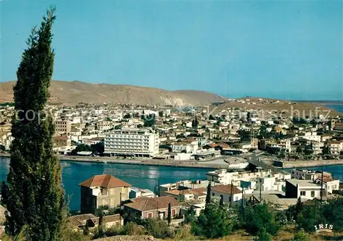 AK / Ansichtskarte Chalkis_Chalkida Stadtpanorama mit Bruecke 