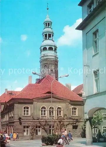 AK / Ansichtskarte Zielona_Gora Ratusz z barokowa wieza Siedziba Urzedu Miejskiego Rathaus Barockturm Amtshaus Zielona Gora