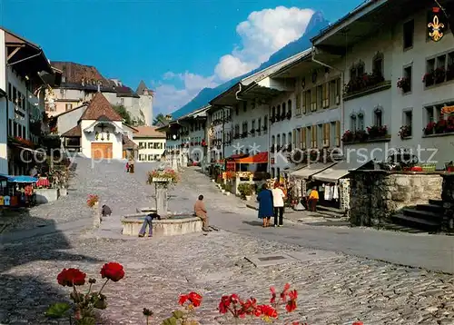 AK / Ansichtskarte Gruyeres_FR Interieur de la ville Gruyeres FR