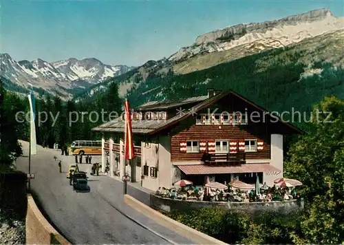 AK / Ansichtskarte Riezlern_Kleinwalsertal_Vorarlberg Grenzgasthof Walserschanz Riezlern_Kleinwalsertal