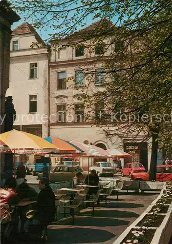 AK / Ansichtskarte Swidnica Fragment Rynku Marktplatz Strassencafe Swidnica