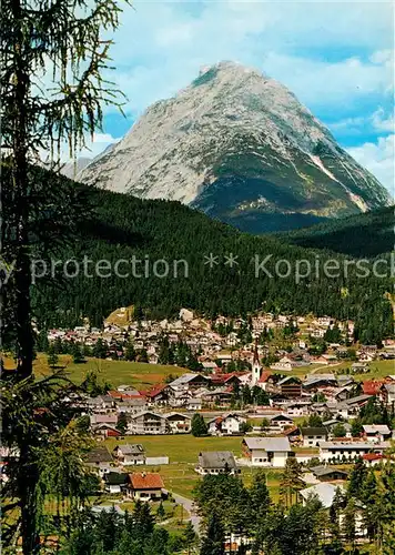 AK / Ansichtskarte Seefeld_Tirol Panorama Blick gegen Hohe Munde Mieminger Kette Seefeld Tirol
