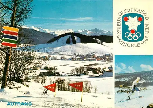 AK / Ansichtskarte Autrans Jeux Olympiques d Hiver Grenoble Disciplines Nordiques Tremplin Olympische Winterspiele Autrans