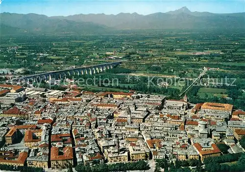 AK / Ansichtskarte Cuneo Panorama con Viadotto sulla Stura nello sfondo Manviso veduta aerea Cuneo