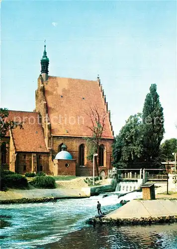 AK / Ansichtskarte Bydgoszcz_Pommern Gorycki kosciol Gotische Kirche 16. Jhdt. Wasserfall Bydgoszcz Pommern