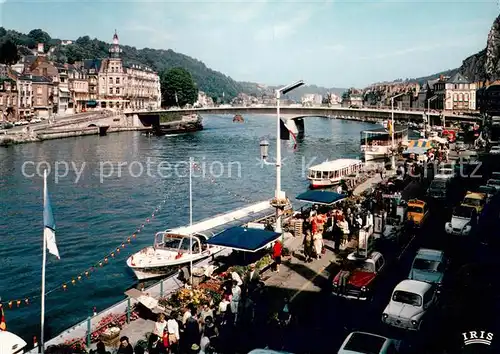 AK / Ansichtskarte Dinant_Wallonie Promenade Fahrgastschiffe Bruecke Dinant Wallonie