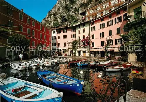 AK / Ansichtskarte Limone_sul_Garda Bootshafen Limone_sul_Garda