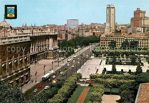 AK / Ansichtskarte Madrid_Spain Palacio Real y edificica Plaza de Espana Madrid Spain