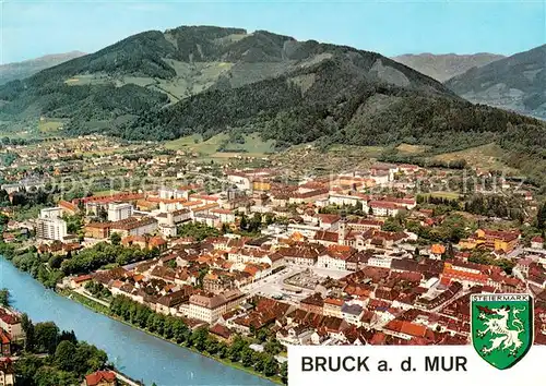 AK / Ansichtskarte Bruck_Mur Fliegeraufnahme mit Madereck Bruck_Mur
