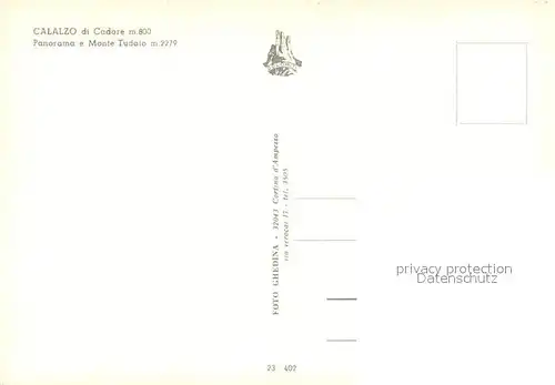 AK / Ansichtskarte Calalzo_di_Cadore Panorama e Monte Tudaio Calalzo_di_Cadore