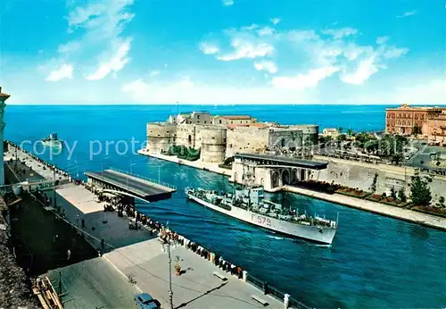 AK / Ansichtskarte Taranto Ponte girevole aperto con passaggio Navi Taranto