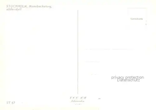 AK / Ansichtskarte Stockholm Mosebacketorg soederidyll Stockholm