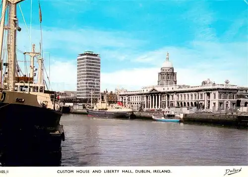 AK / Ansichtskarte Dublin_Ireland Custom House and Liberty Hall Dublin_Ireland