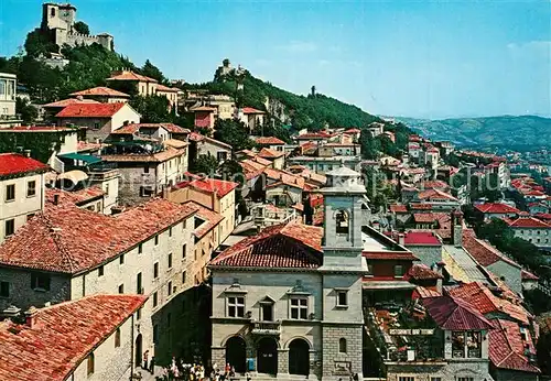 AK / Ansichtskarte San_Marino_Repubblica Le tre torri Panorama della citta San_Marino_Repubblica