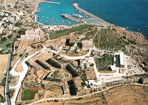 AK / Ansichtskarte Gozo_Malta Mgarr Harbour aerial view Gozo_Malta