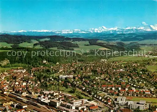 AK / Ansichtskarte Burgdorf_Bern und die Alpen Fliegeraufnahme Burgdorf Bern