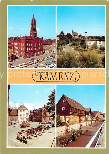 AK / Ansichtskarte Kamenz_Sachsen Rathaus Platz der Jugend Historische Haeuser Talstrasse Kamenz Sachsen