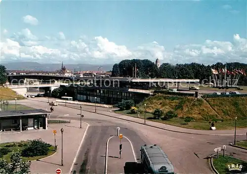 AK / Ansichtskarte Strasbourg_Alsace Pont de l Europe sur le Rhin Douane francaise au second plan Allemagne Europabruecke Rhein Zoll Deutschland Strasbourg Alsace