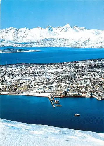 AK / Ansichtskarte Tromsoe Part of the capital of North Norway aerial view Tromsoe