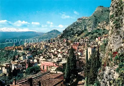 AK / Ansichtskarte Taormina_Sizilien Panoramica dal Teatro Greco Taormina Sizilien