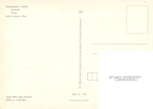 AK / Ansichtskarte Salgotarjan Fliegeraufnahme Salgotarjan