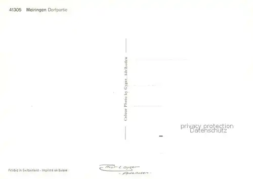 AK / Ansichtskarte Meiringen_BE Dorfpartie mit Kirche Meiringen BE