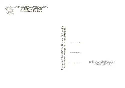 AK / Ansichtskarte Quimper Rue Saint Mathieu Quimper