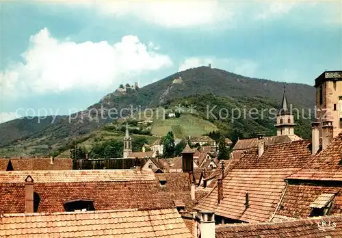 AK / Ansichtskarte Ribeauville_Haut_Rhin_Elsass Vue sur les troix chateaux Ribeauville_Haut