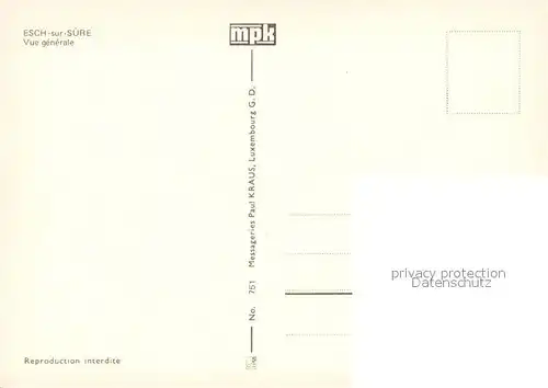 AK / Ansichtskarte Esch sur Sure  Esch sur Sure